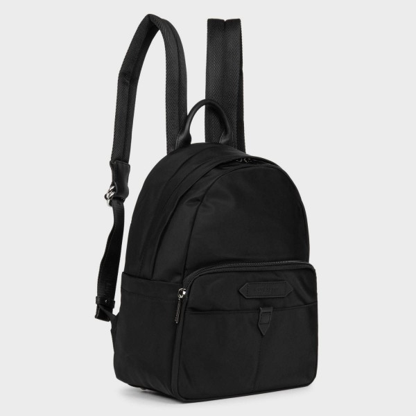 Lancaster - Sac à dos noir en toile... Lancaster - Sac à dos noir en toile...