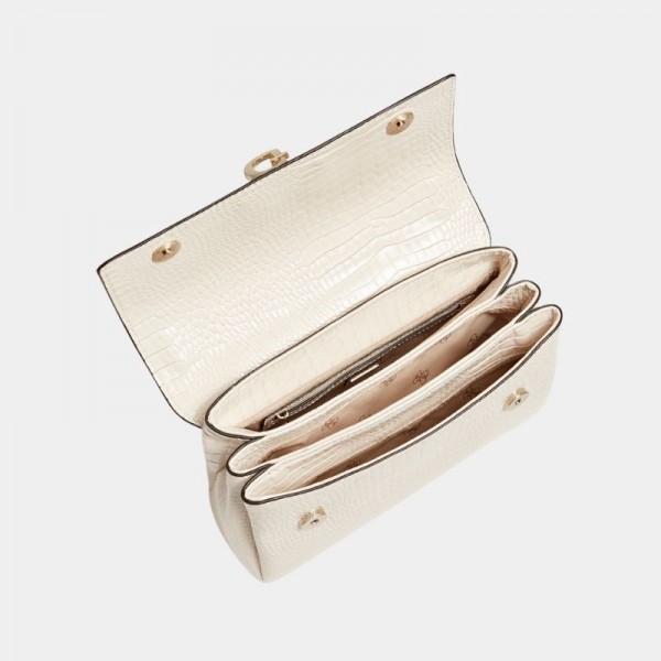 Sac bandoulière Carabel motif croco Guess