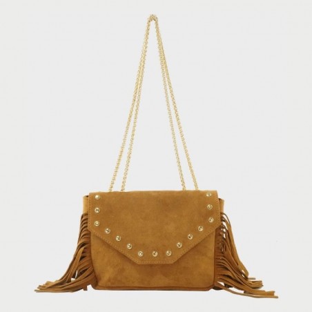 Sac en cuir avec franges Anais