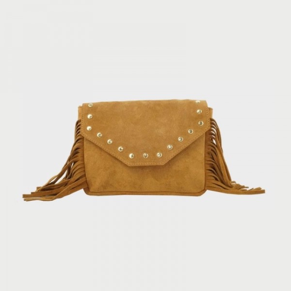 Sac en cuir avec franges Anais