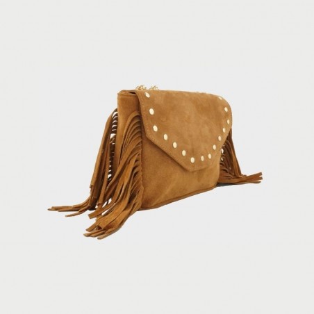 Sac en cuir avec franges Anais