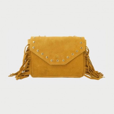 Sac en cuir avec franges Anais