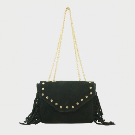Sac en cuir avec franges Anais