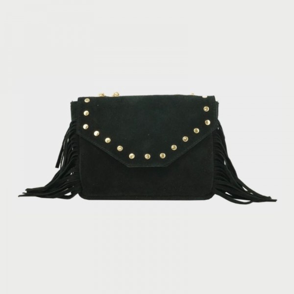 Sac en cuir avec franges Anais