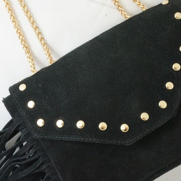 Sac en cuir avec franges Anais Sac en cuir avec franges Anais