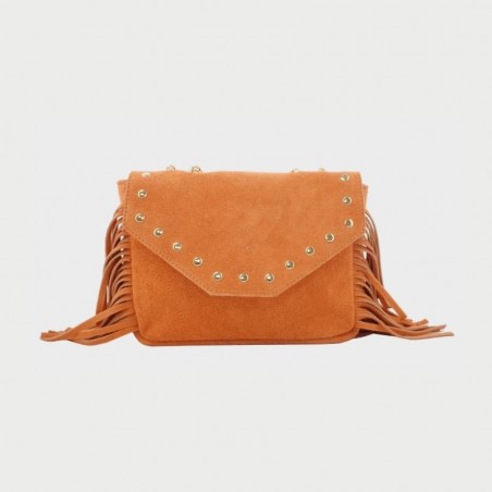 Sac en cuir avec franges Anais