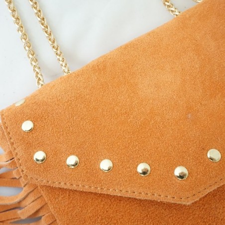 Sac en cuir avec franges Anais