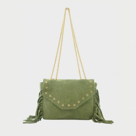 Sac en cuir avec franges Anais