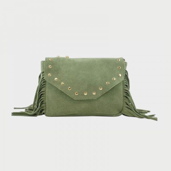 Sac en cuir avec franges Anais