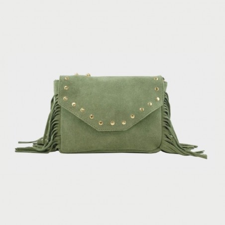 Sac en cuir avec franges Anais