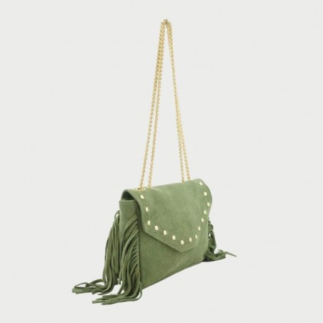 Sac en cuir avec franges Anais