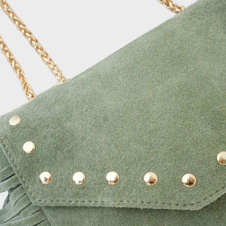 Sac en cuir avec franges Anais
