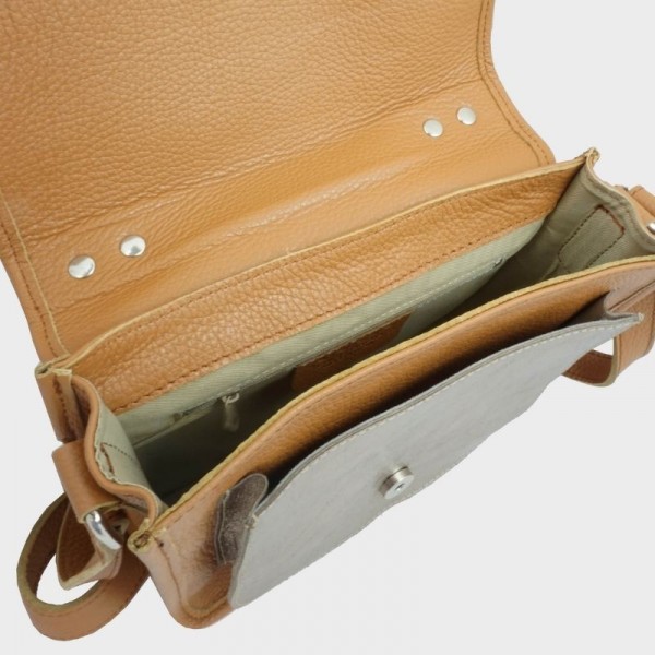 Anais - Cartable en cuir avec poche... Anais - Cartable en cuir avec poche...