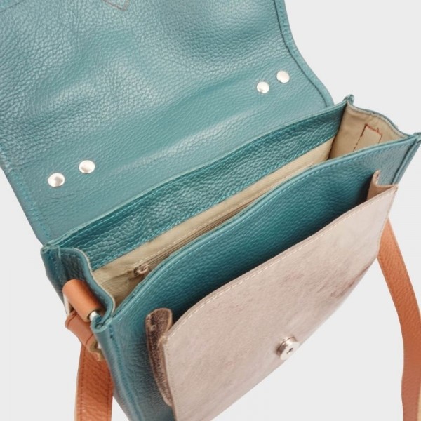 Anais - Cartable en cuir avec poche... Anais - Cartable en cuir avec poche...