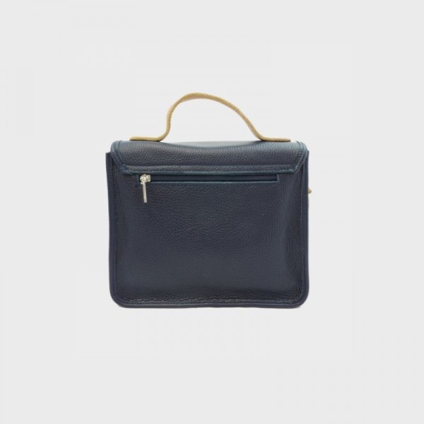 Anais - Cartable en cuir avec poche... Anais - Cartable en cuir avec poche...