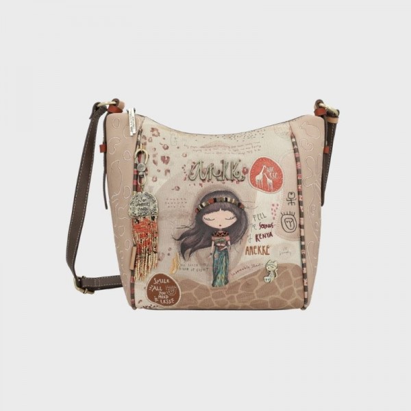 Sac bandoulière brodé Kenya Anekke