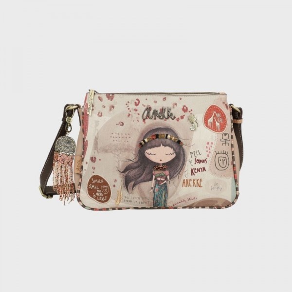 Sac bandoulière broderies Kenya Anekke