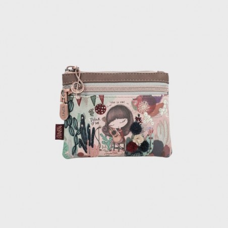 Porte monnaie Anekke avec double zip Ixchel