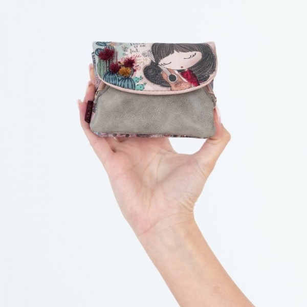 Porte monnaie Anekke avec rabat Ixchel