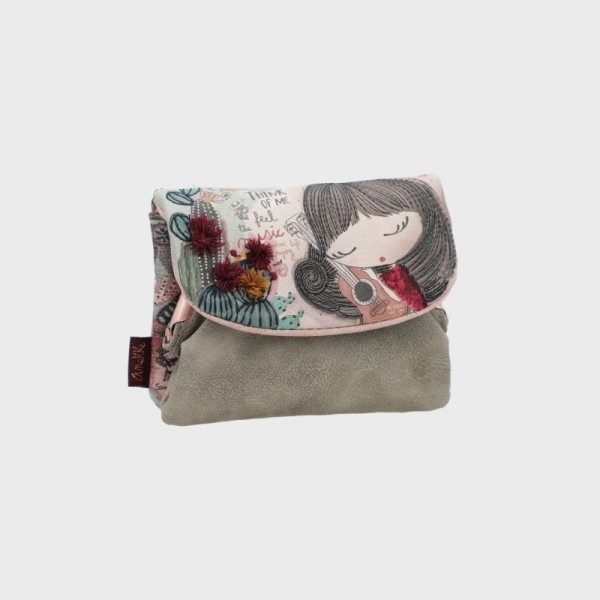 Porte monnaie Anekke avec rabat Ixchel