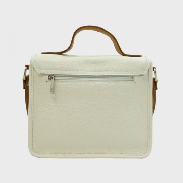 Anais - Cartable en cuir avec poche... Anais - Cartable en cuir avec poche...