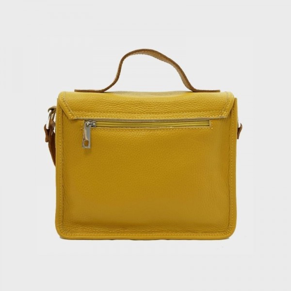 Anais - Cartable en cuir avec poche... Anais - Cartable en cuir avec poche...