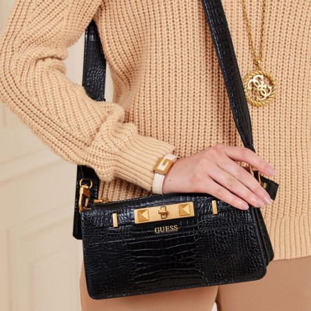 HWCB7760700 Guess Mini sac bandoulière Raffie croco