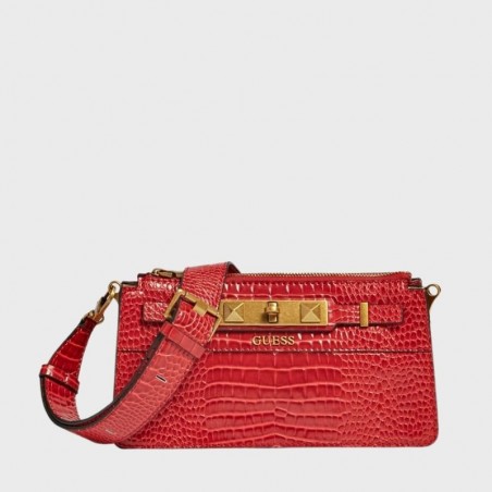HWCB7760700 Guess Mini sac bandoulière Raffie croco