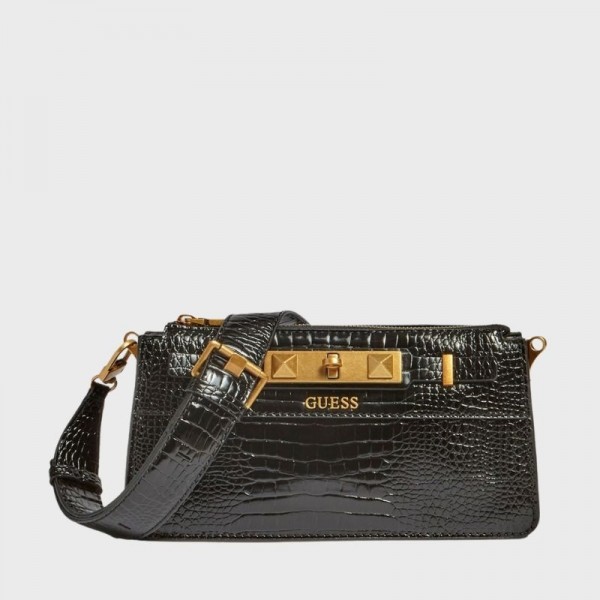 HWCB7760700 Guess Mini sac bandoulière Raffie croco