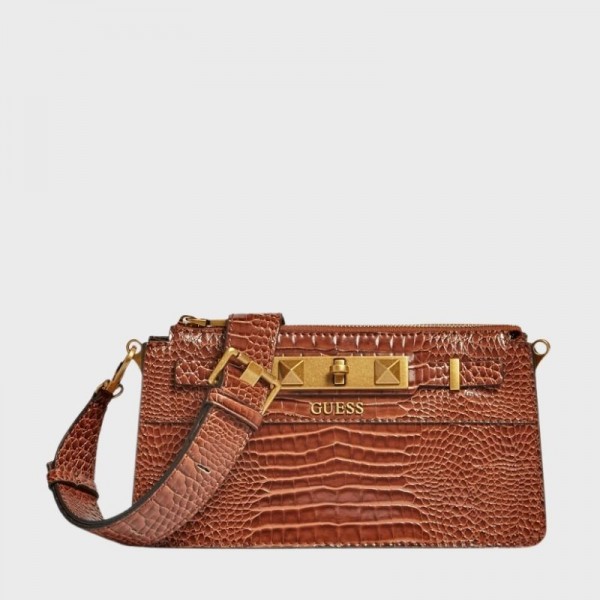 HWCB7760700 Guess Mini sac bandoulière Raffie croco