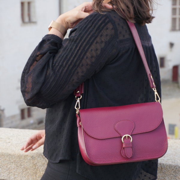 Anais - Sac porté épaule en cuir avec...