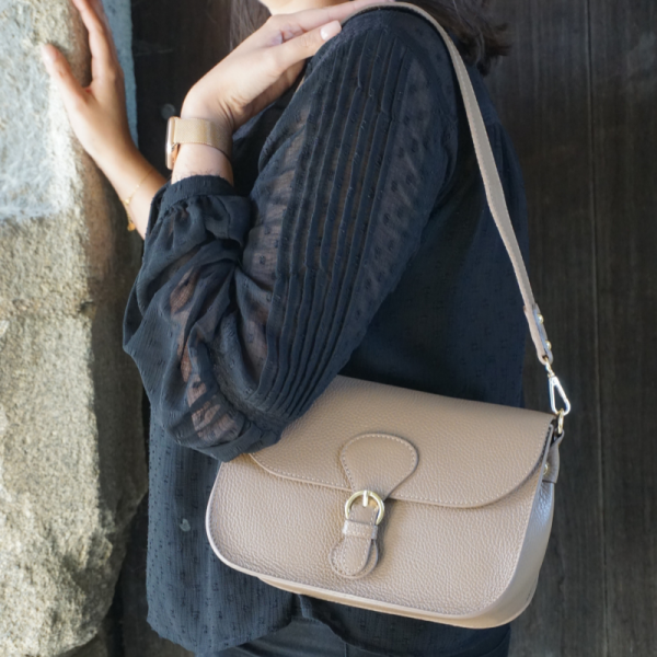 Anais - Sac porté épaule en cuir avec...