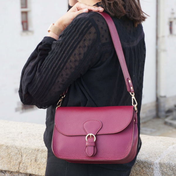 Anais - Sac porté épaule en cuir avec...