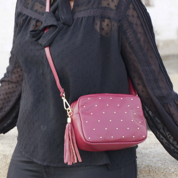 Anais - Sac bandoulière en cuir...