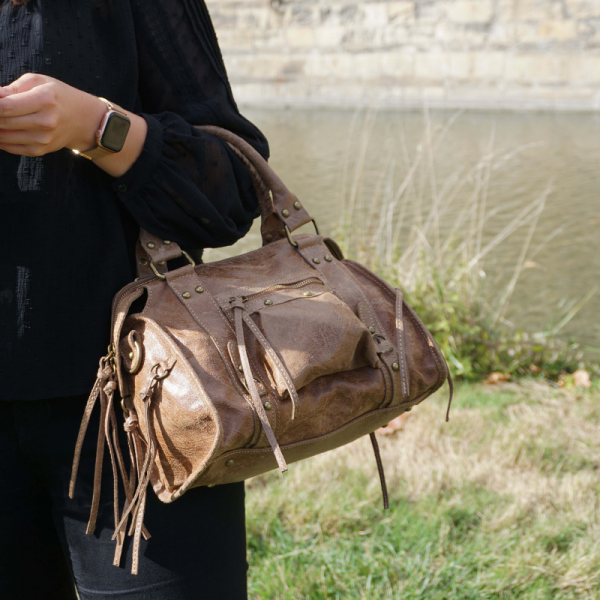 Anais - Sac à main en cuir Naples