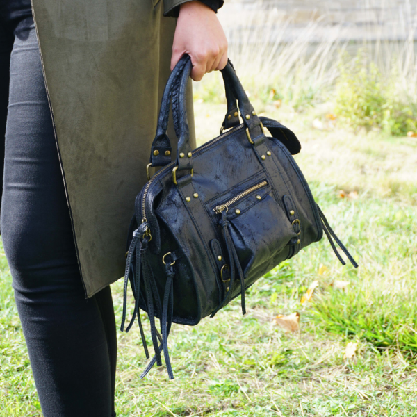 Anais - Sac à main en cuir Naples