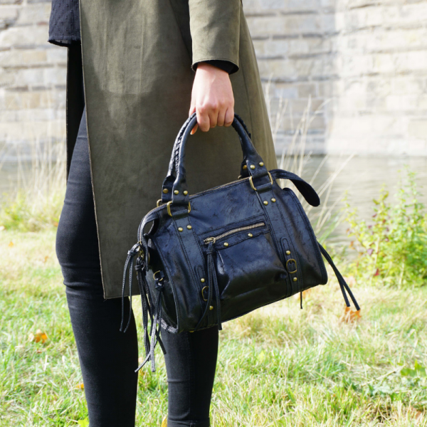 Anais - Sac à main en cuir Naples