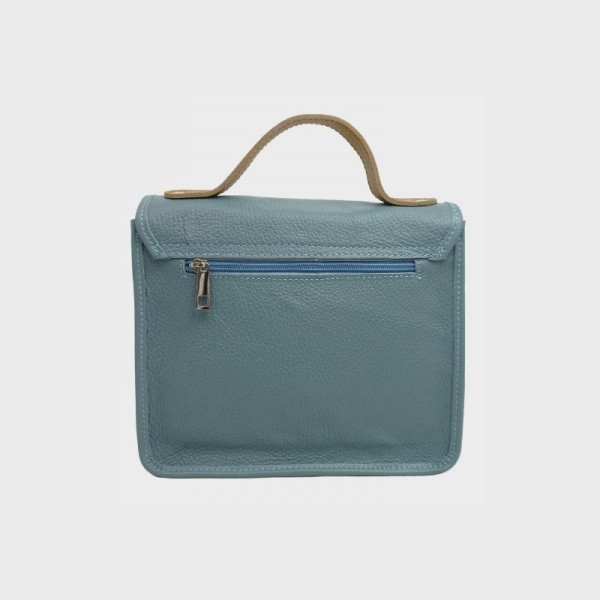 Anais - Cartable en cuir avec poche... Anais - Cartable en cuir avec poche...