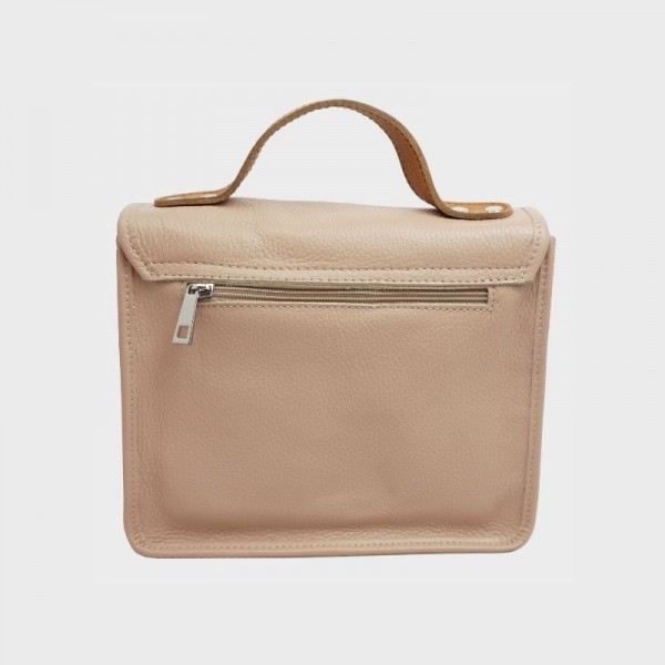 Anais - Cartable en cuir avec poche... Anais - Cartable en cuir avec poche...