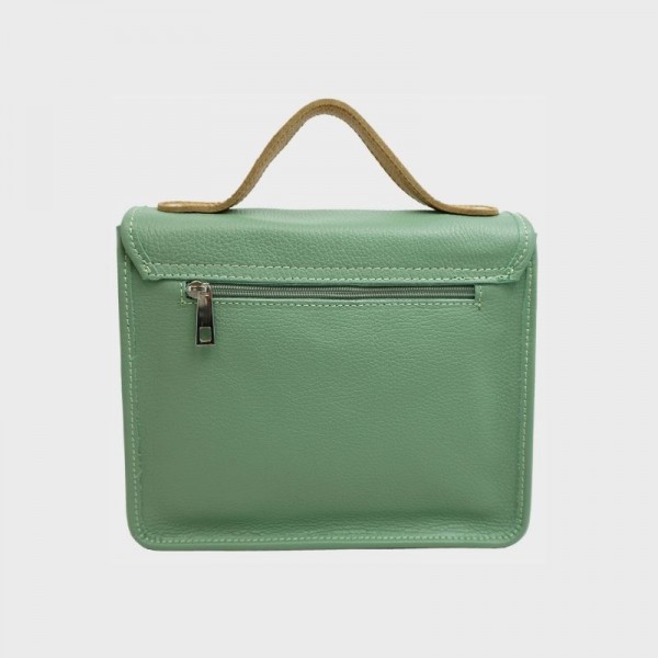 Anais - Cartable en cuir avec poche... Anais - Cartable en cuir avec poche...