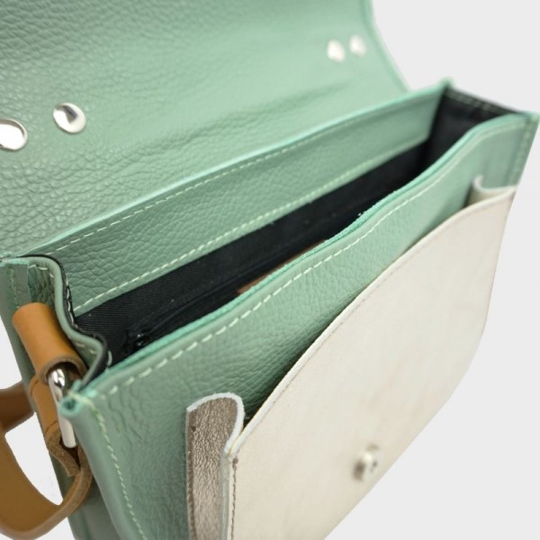 Anais - Cartable en cuir avec poche... Anais - Cartable en cuir avec poche...