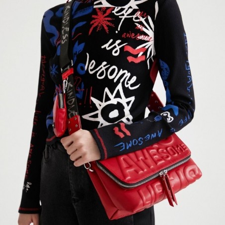 Sac bandoulière "Life is Awesome" 22saxp34 Desigual