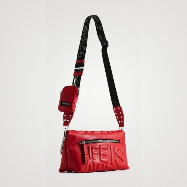 Desigual - Sac bandoulière "Life is...