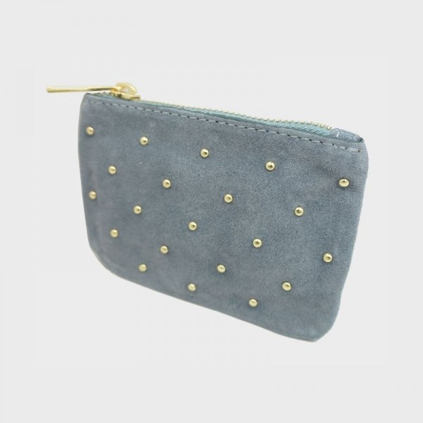 Anais - Pochette zippée et cloutée en...