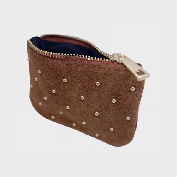 Anais - Pochette zippée et cloutée en... Anais - Pochette zippée et cloutée en...