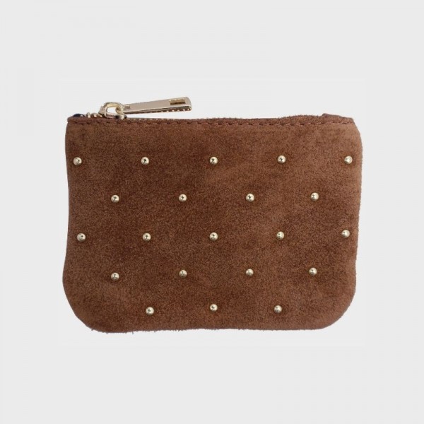 Anais - Pochette zippée et cloutée en... Anais - Pochette zippée et cloutée en...