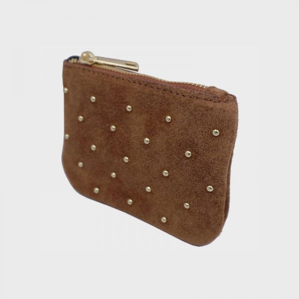 Anais - Pochette zippée et cloutée en... Anais - Pochette zippée et cloutée en...