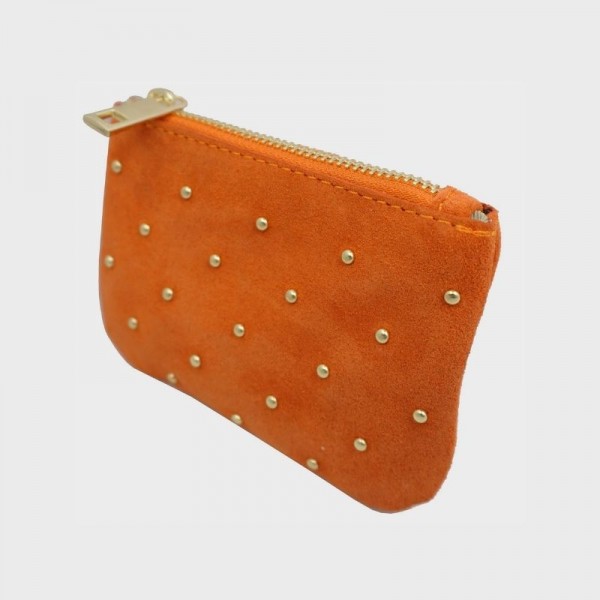 Anais - Pochette zippée et cloutée en... Anais - Pochette zippée et cloutée en...