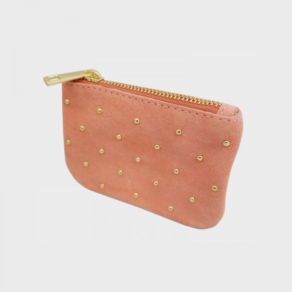 Anais - Pochette zippée et cloutée en... Anais - Pochette zippée et cloutée en...