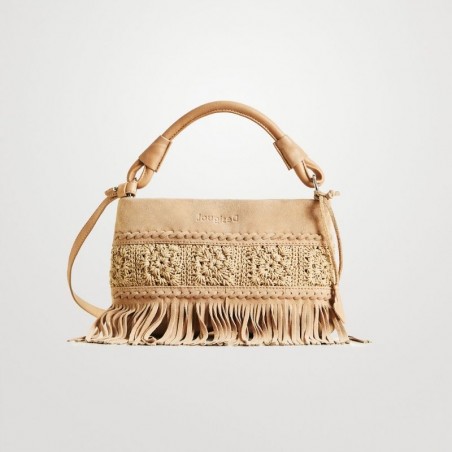 22saxl06 Sac à franges en cuir Desigual